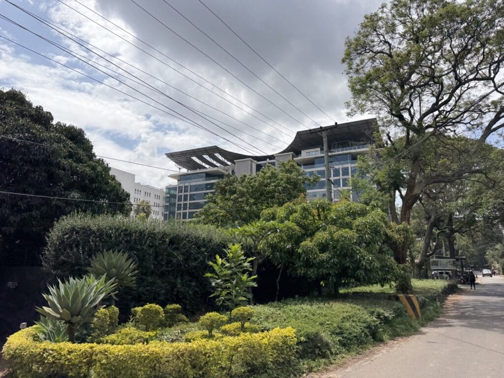 leafy street in near Riverside drive, nairobi