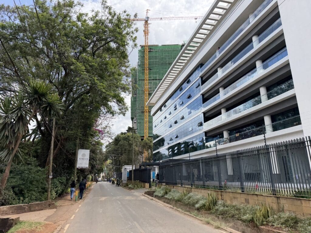 Construction in Brookside, Nairobi