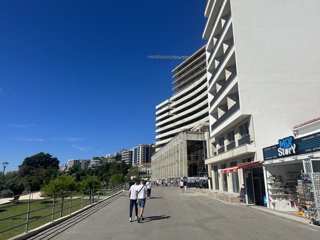 budva promenade with new apartment buildings