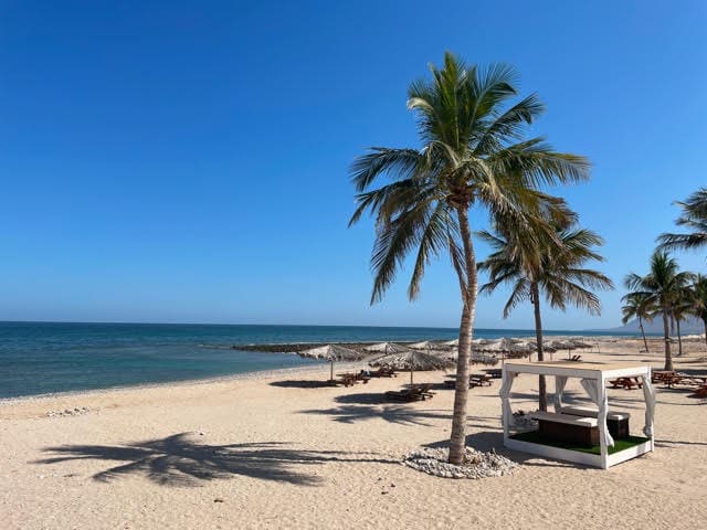 beach at jebel sifah oman