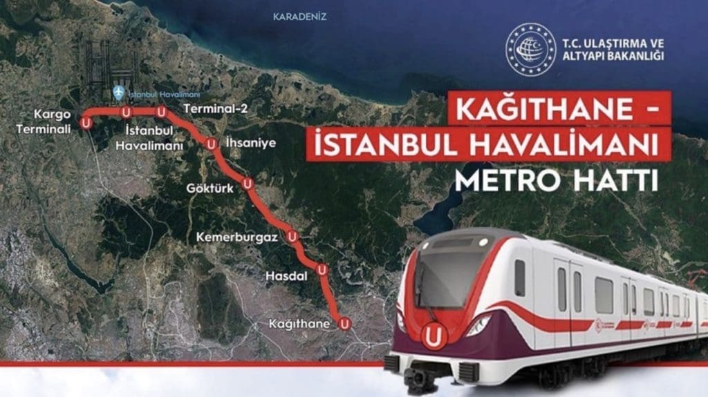 kagithane istanbul airport metro line