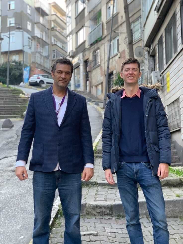 Ladislas and istanbul real estate agent Keith standing next to each other