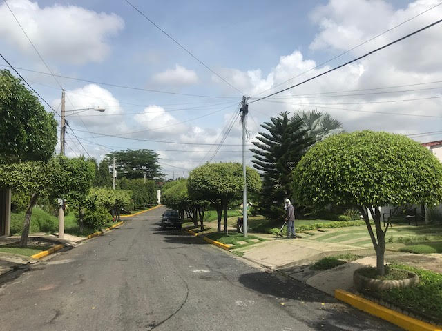 View of the street in Managua neighborhood