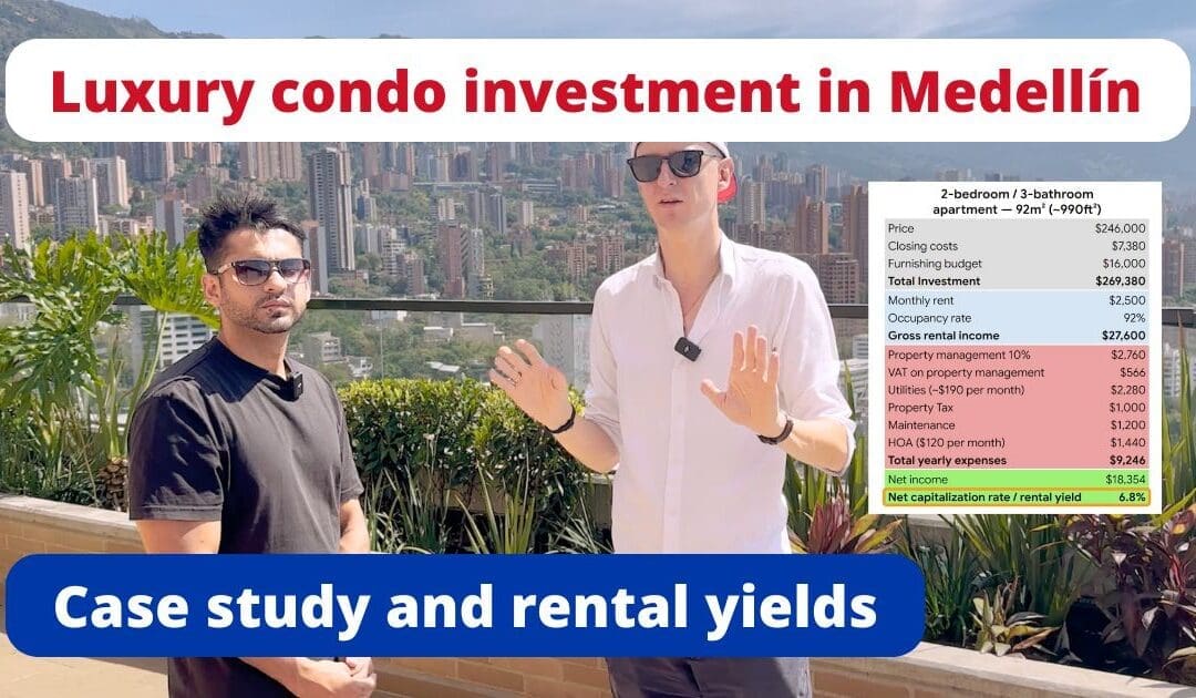 Cap rate analysis of condo in Medellin – decent real estate rental yields in El Poblado