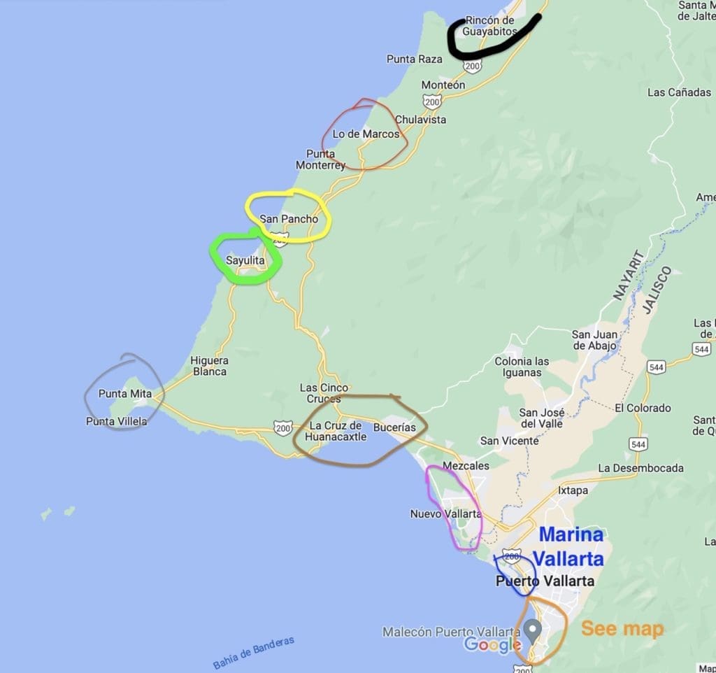 Regional real estate investment heat map of Puerto Pallarta