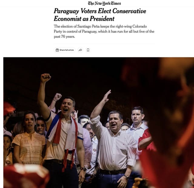 elections paraguay new york times article