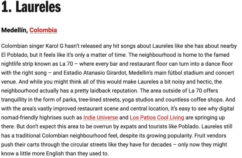 40 coolest neighbourhoods in the world time out magazine laureles medellin