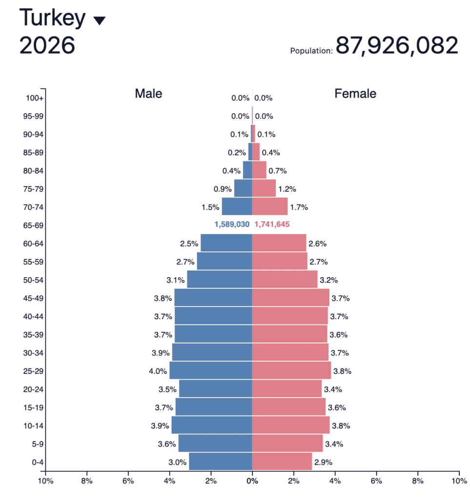 Population pyramid turkey