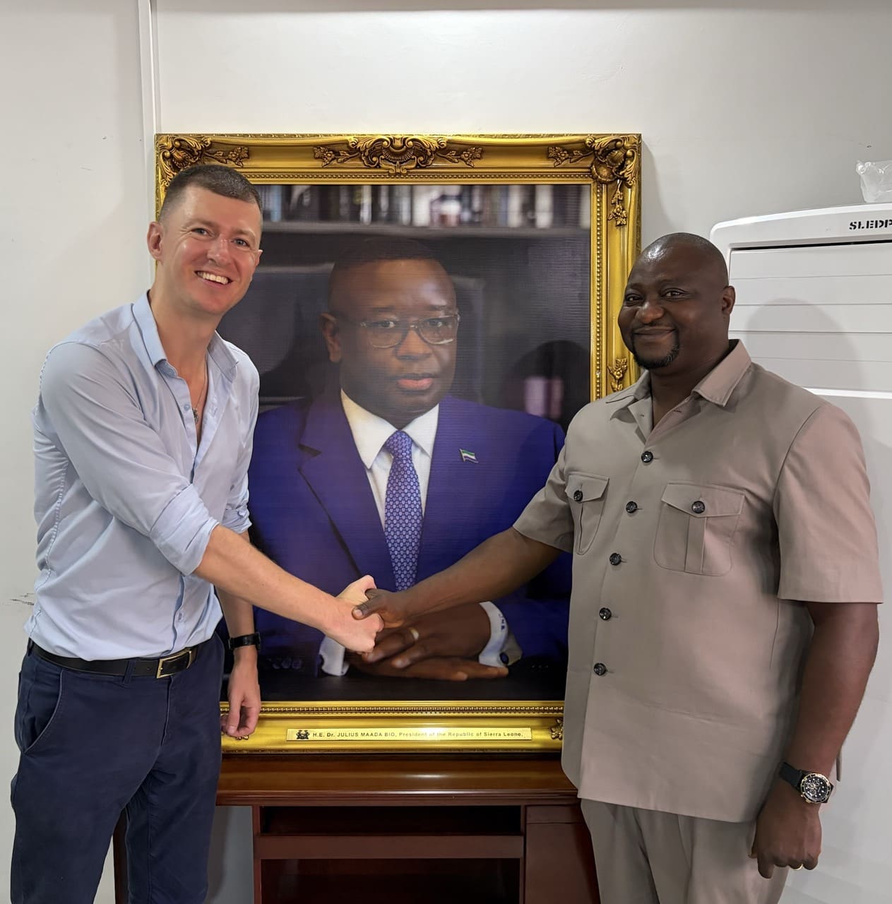Ladislas meeting with a Sierra Leone Minister