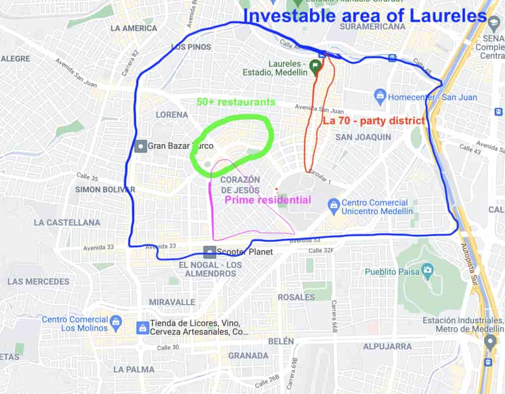 Real Estate heat map of Laureles Real Estate heat map of Laureles