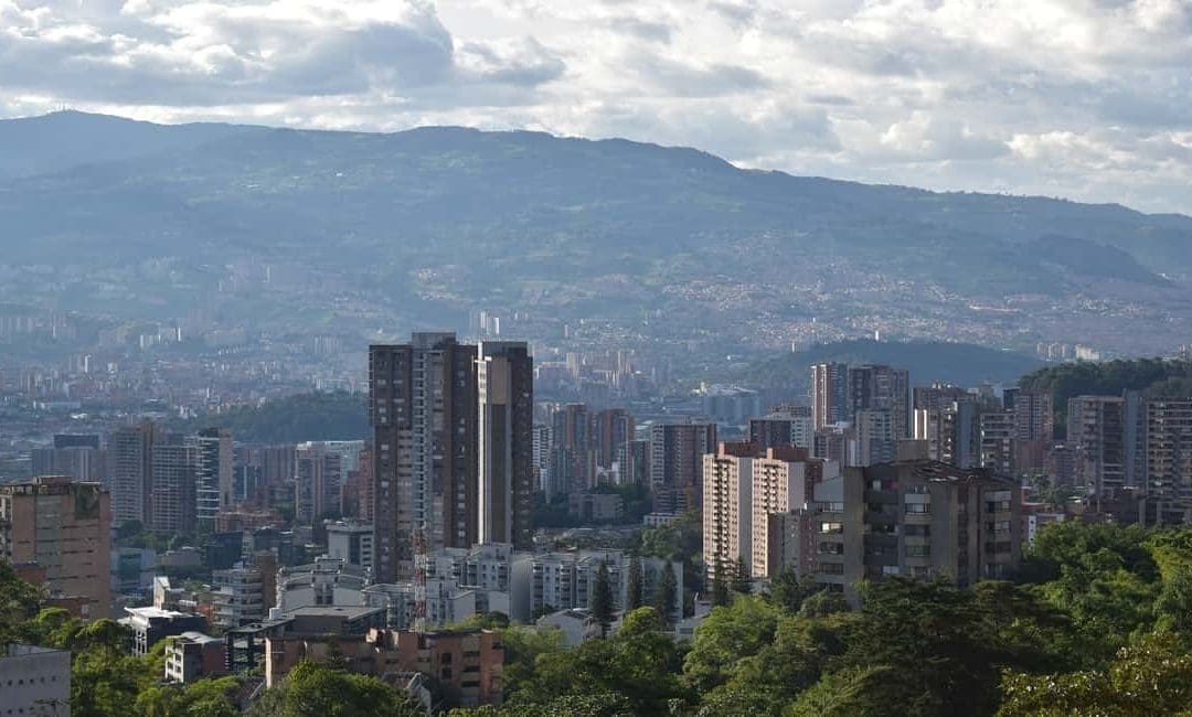 Landscape of mountains in Medellin