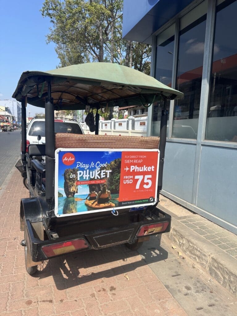 tuk tuk in Siem Reap with Air Asia promotion