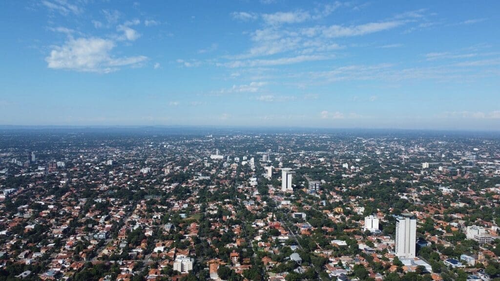 aerial view of asuncion paraguay