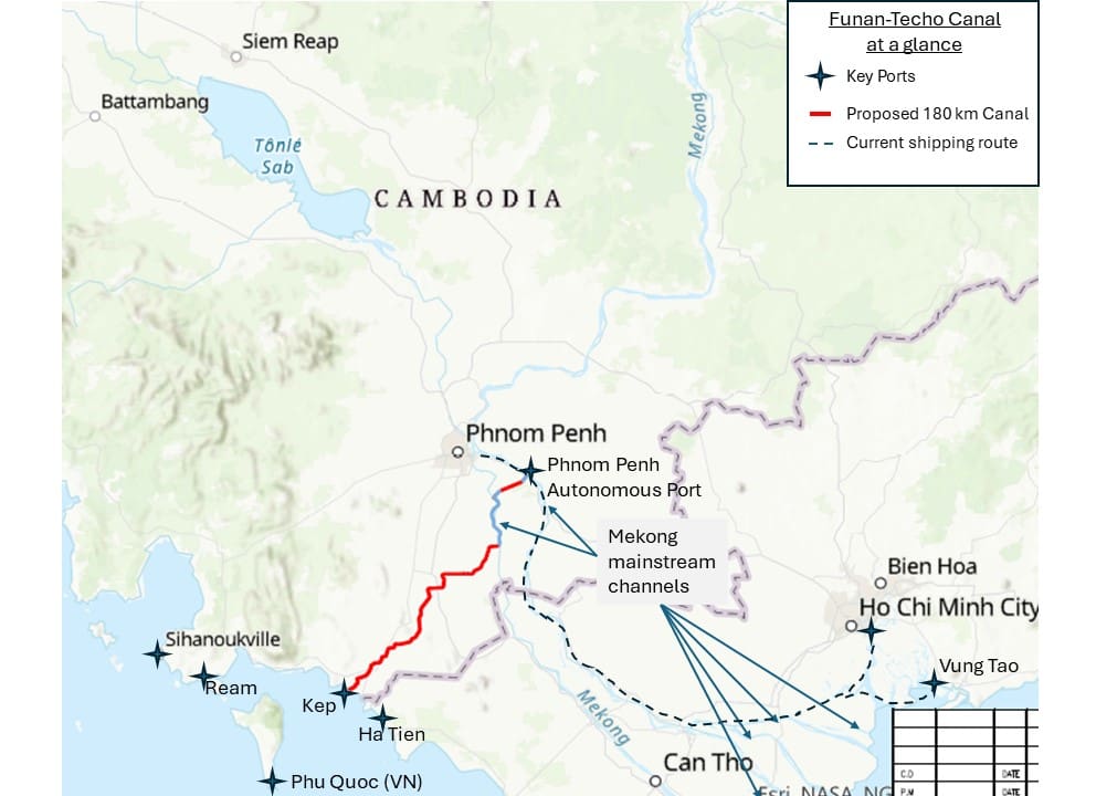 Map of the Funan Techo Canal