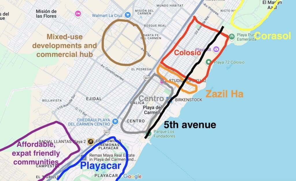 Playa del Carmen real estate investment heatmap