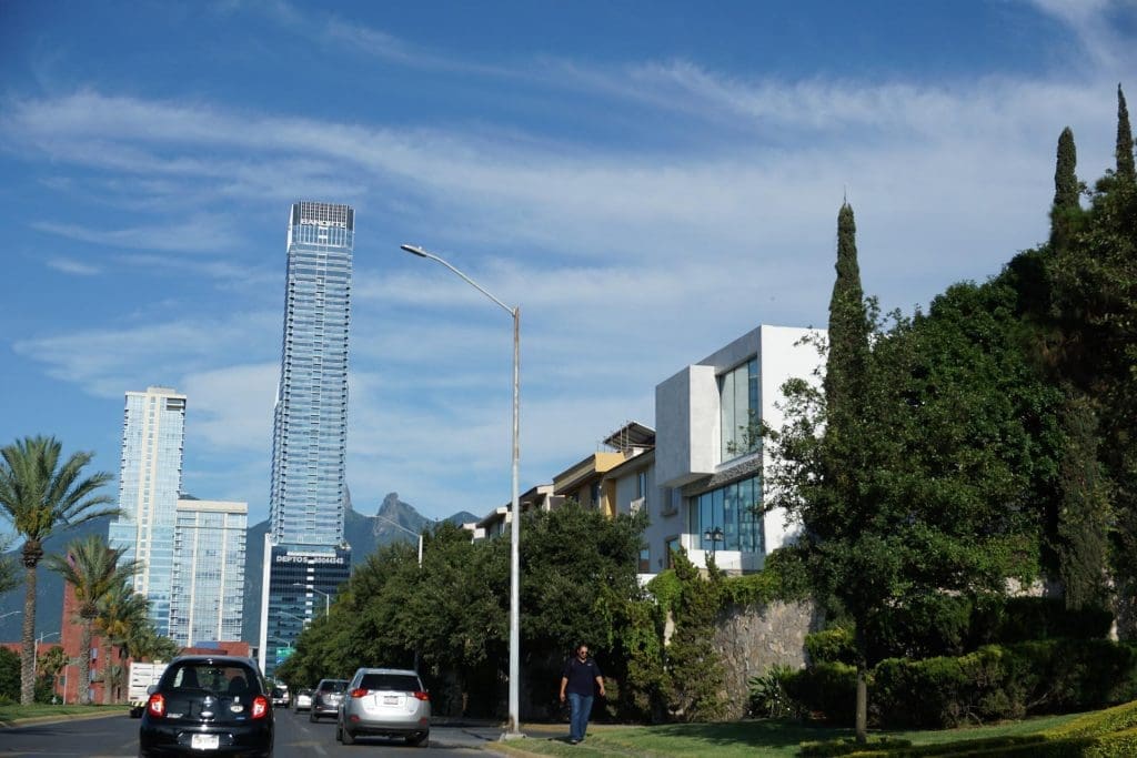 Street and buildings in Mexico